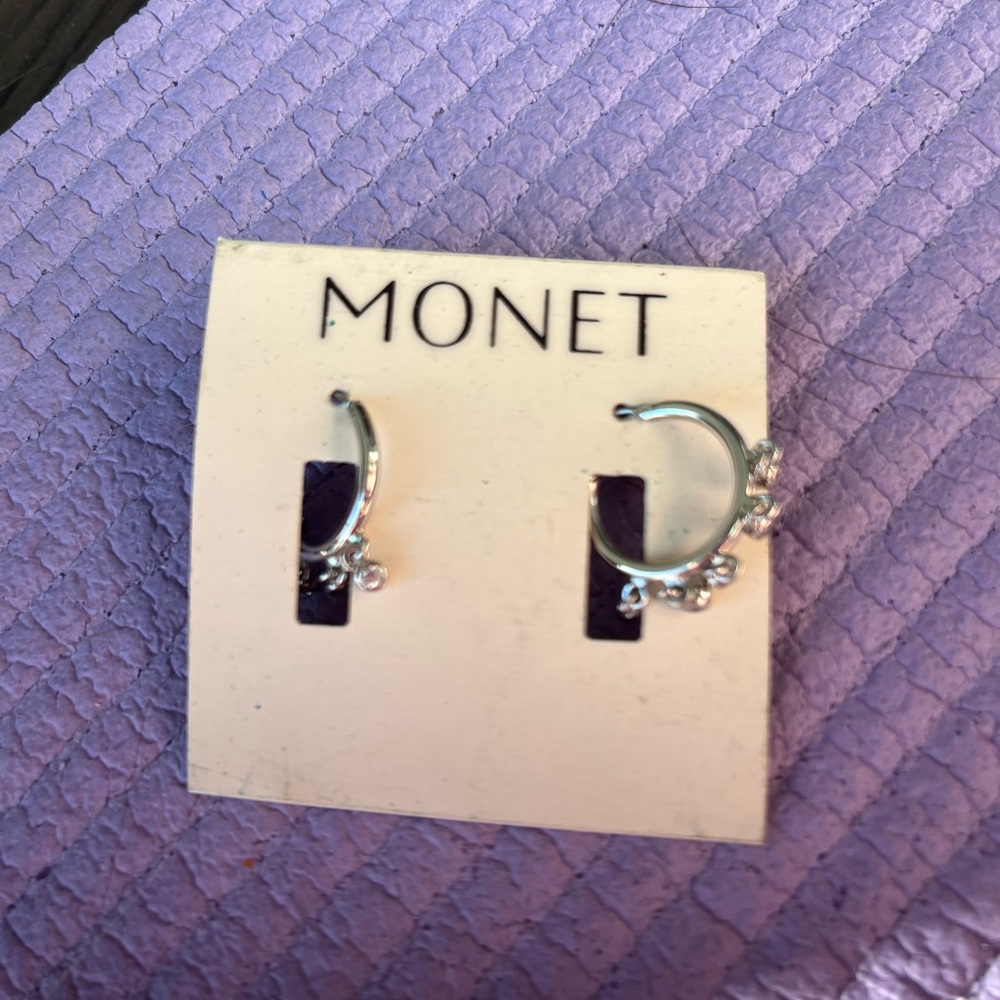 Small silver hoop earrings